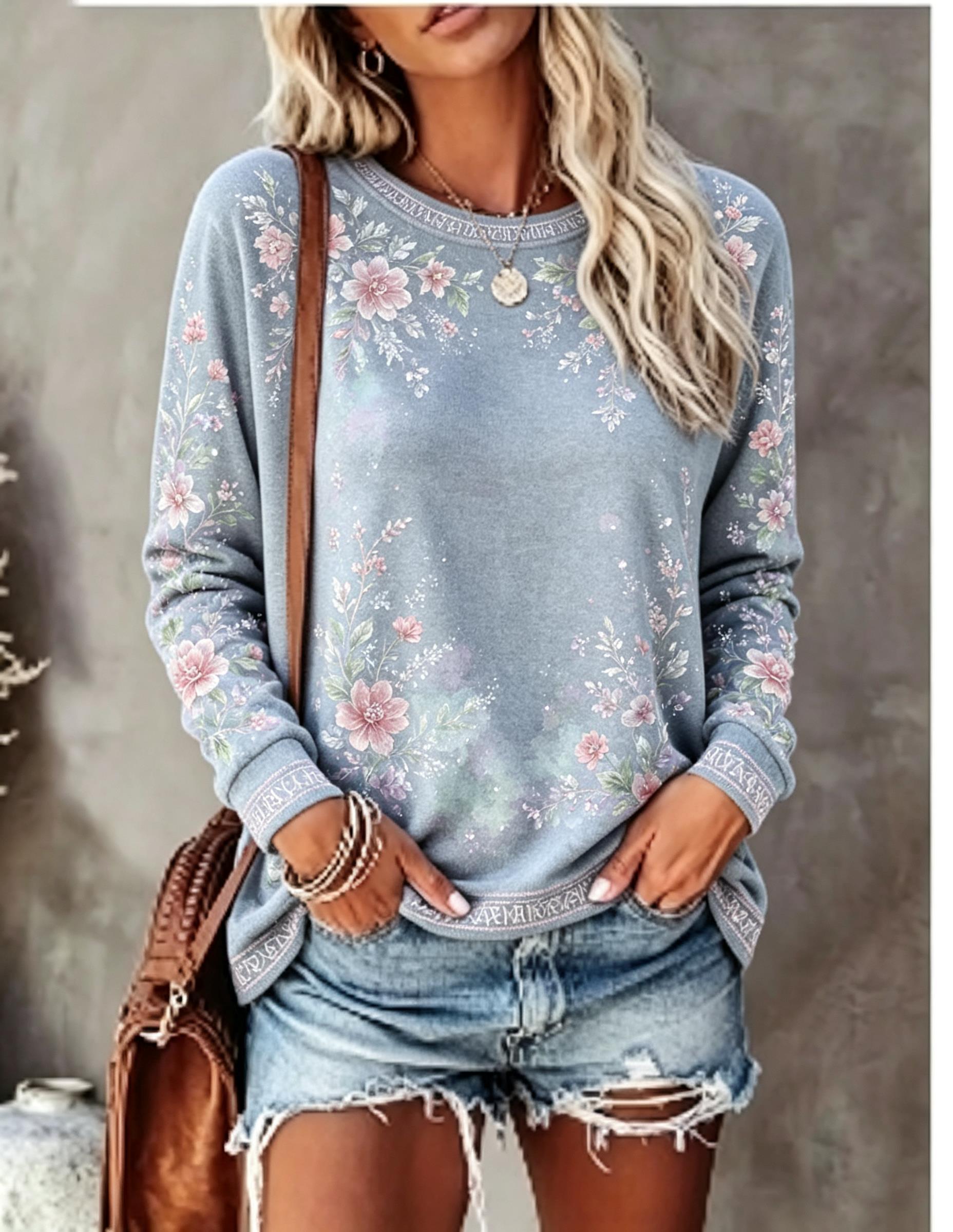 Women Crew Neck Long Sleeve T‑ - đánh giá và giá Winter Clothing For Women