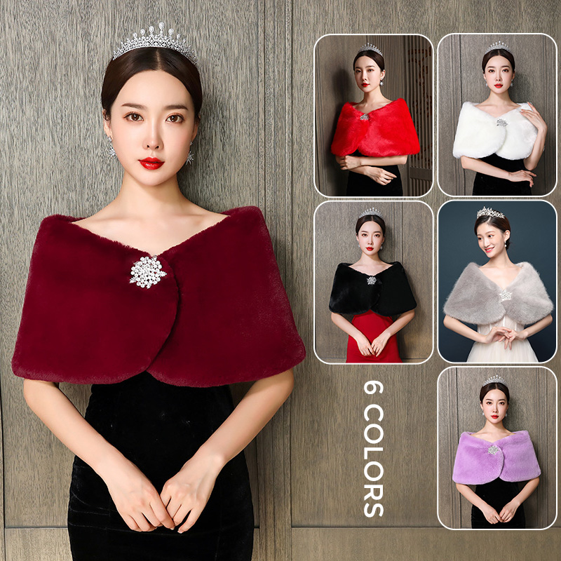 Phụ Nữ Cô Dâu Khăn Choàng Cưới - đánh giá và giá Winter Clothing Pk