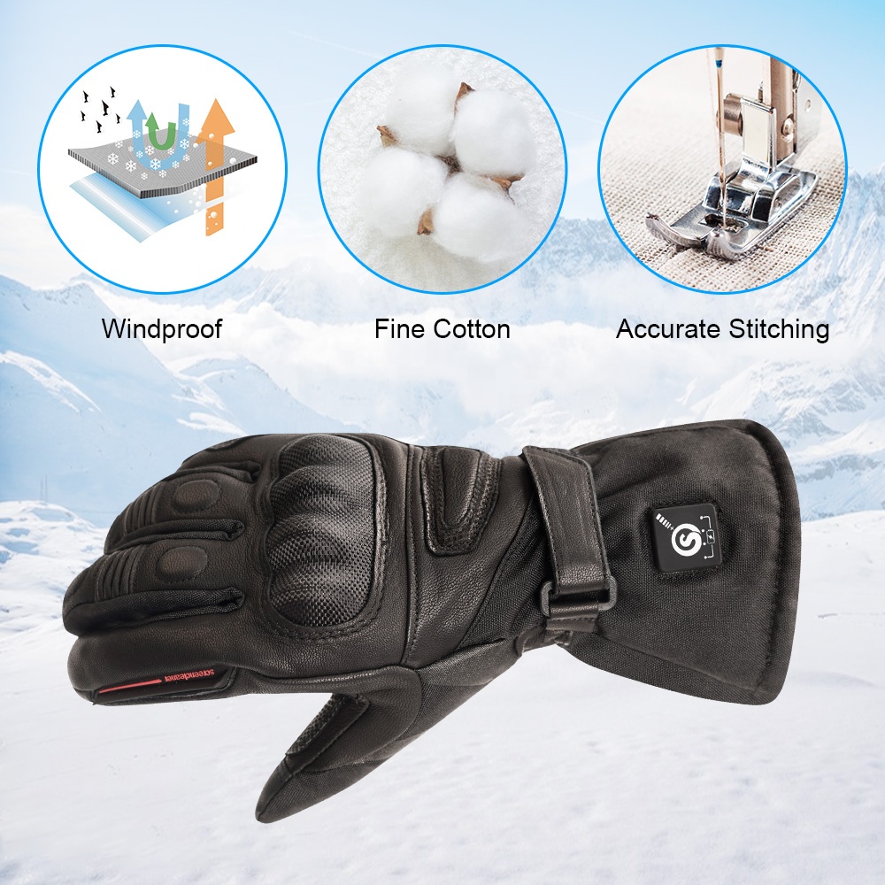 High Quality Genuine Leather E - đánh giá và giá Heated Gloves Electric